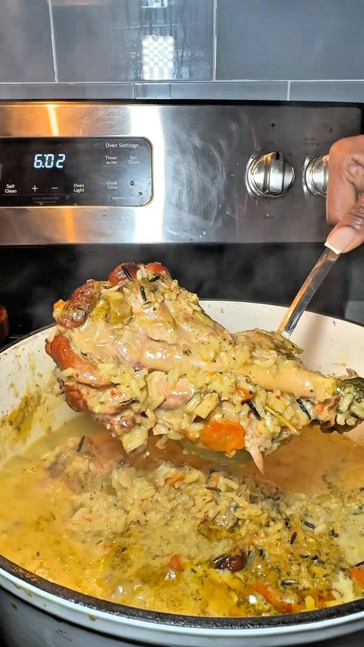 Smoked Turkey and Wild Rice Soup in Dutch Oven recipe thumbnail