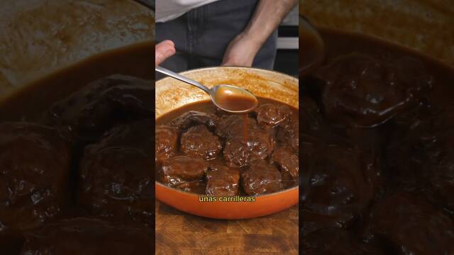 Foto de la receta Carrilleras al Pedro Ximénez con puré de patata
