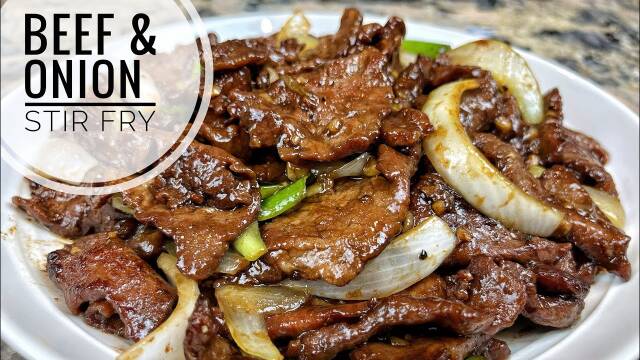 Beef And Onion Stir Fry Tender And Juicy Beef recipe thumbnail
