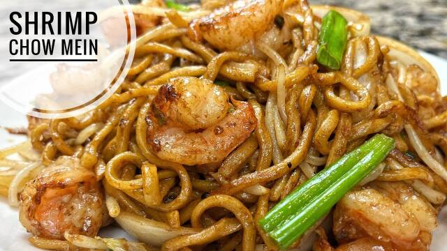 Shrimp Chow Mein Noodles Recipe recipe thumbnail