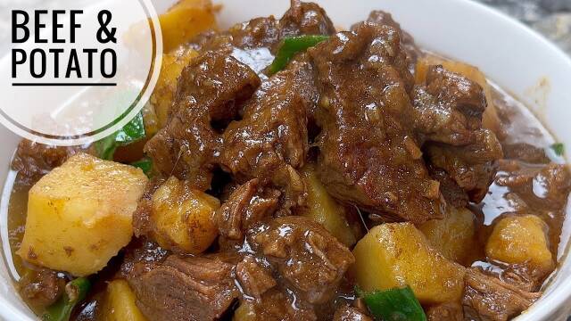 Beef and Potato Stew Recipe on the Stove recipe thumbnail
