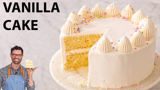 Best Vanilla Cake Recipe recipe thumbnail