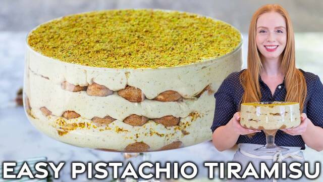 Easy No-Bake Pistachio Tiramisu recipe thumbnail