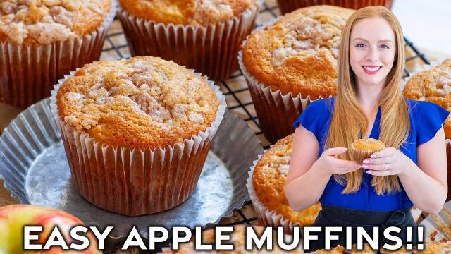 Easy Apple Muffins with Cinnamon Streusel recipe thumbnail
