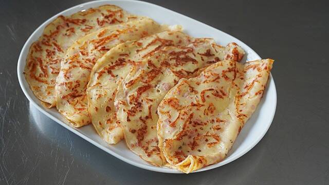 Foto de la receta Crepes de jamón y queso, muy fácil y rápido