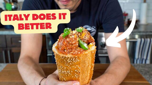 Cuzzetiello Meatball Sandwich recipe thumbnail