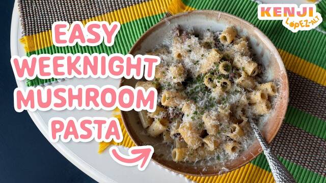 Easy Weeknight Pasta with Mushrooms recipe thumbnail