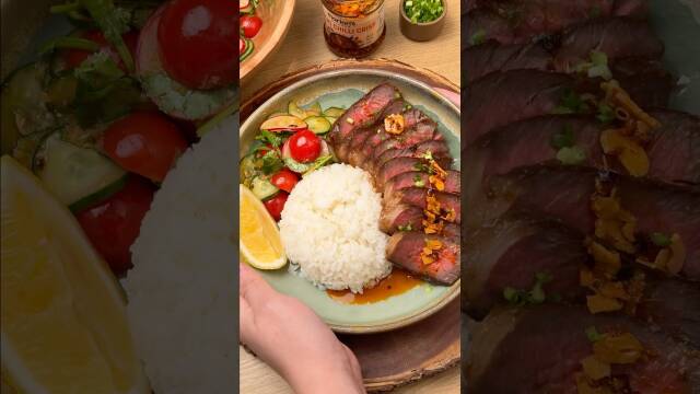 Miso Glazed Steak Bowls with Chili Crisp recipe thumbnail