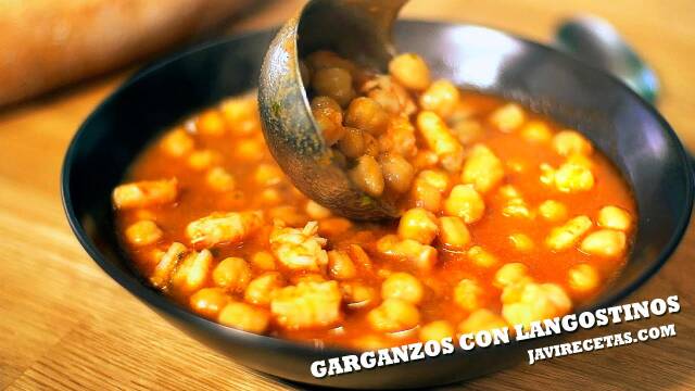 Foto de la receta Garbanzos con Langostinos