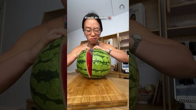 Foto de la receta Kimchi Crujiente de Sandía con corteza