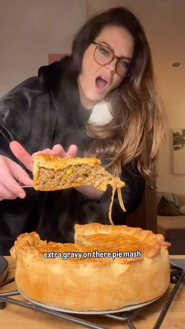 Mince and Onion Pie with Shortcrust and Puff Pastry recipe thumbnail