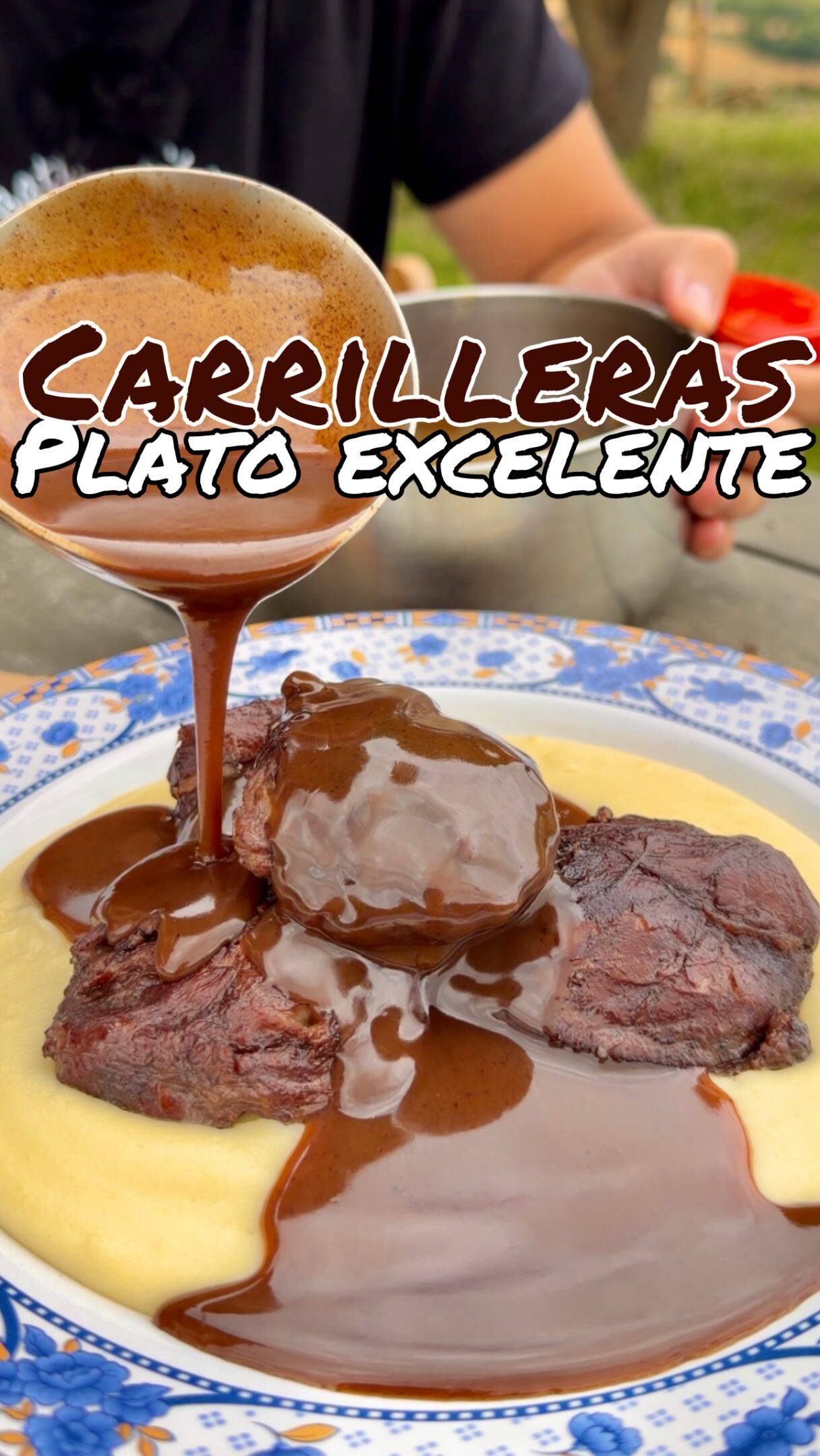 Foto de la receta Carrillada al vino tinto con puré de patata