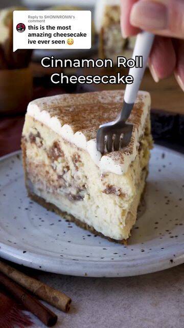 Cinnamon Roll Cheesecake with Cream Cheese Frosting recipe thumbnail
