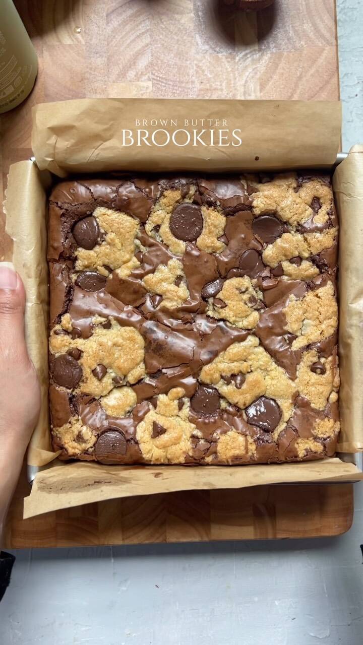 Brown Butter Brookies Recipe with Brown Butter recipe thumbnail