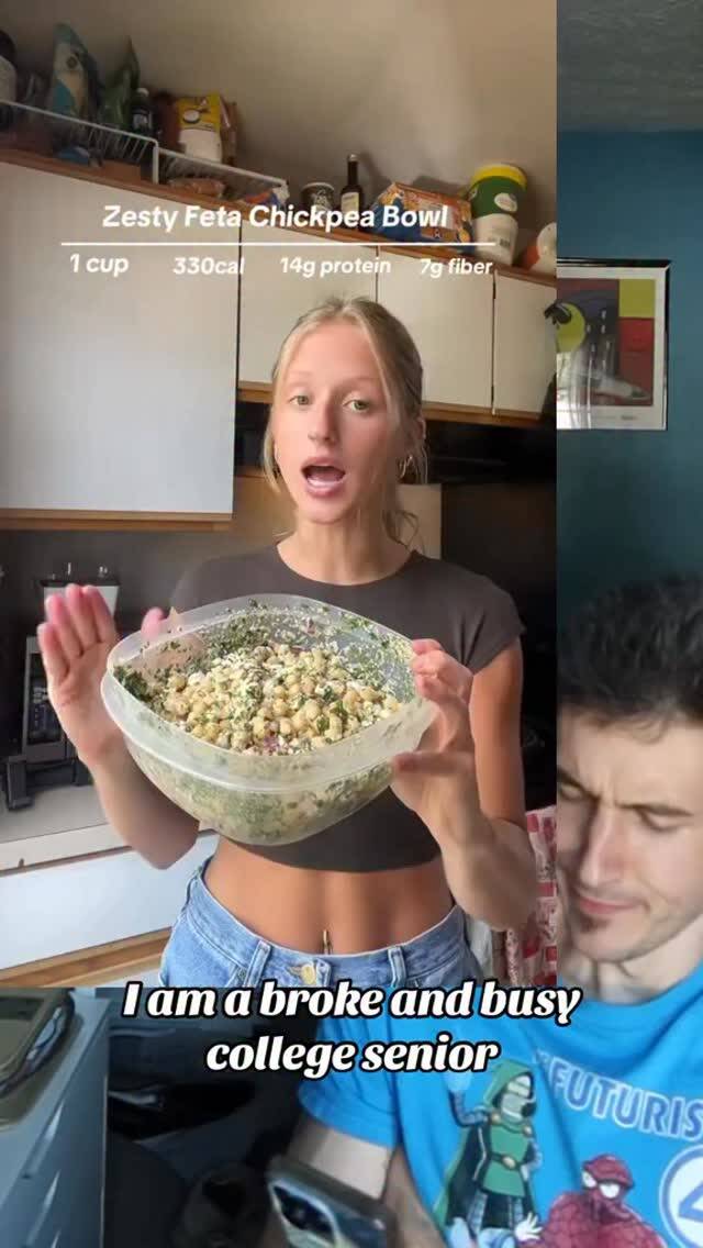 Zesty Feta Chickpea Bowl with Lemon Dressing recipe thumbnail