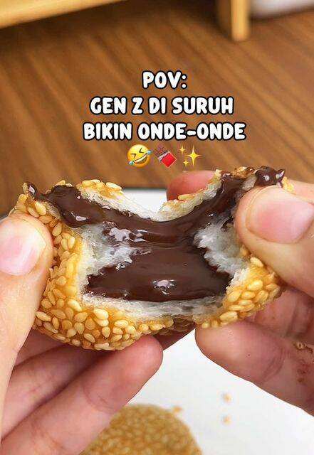 Foto de la receta Onde-onde rellenos de chocolate con patata