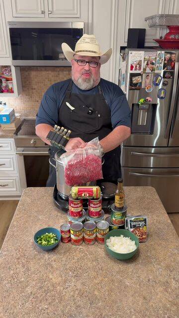 Ground Beef and Sausage Chili with Fire-Roasted Ro-Tel recipe thumbnail