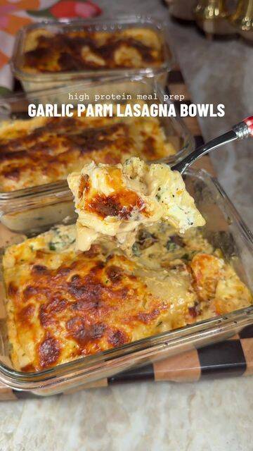 Foto de la receta Creamy Garlic Parmesan Chicken Lasagna Bowls