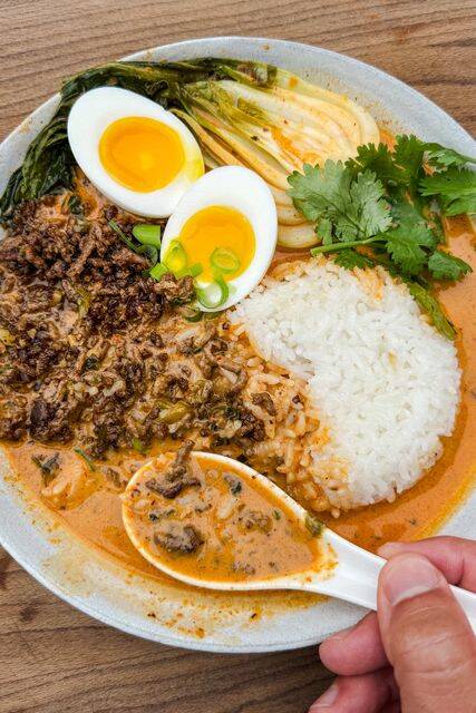 Thai Red Curry Beef Broth Bowls with Jasmine Rice recipe thumbnail