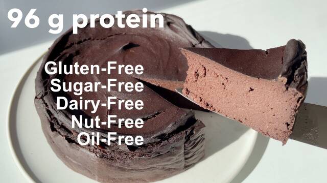 96 g Protein Chocolate Cheesecake made with CHICKPEAS recipe thumbnail