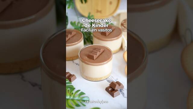 Foto de la receta Cheesecake de KINDER en vasitos