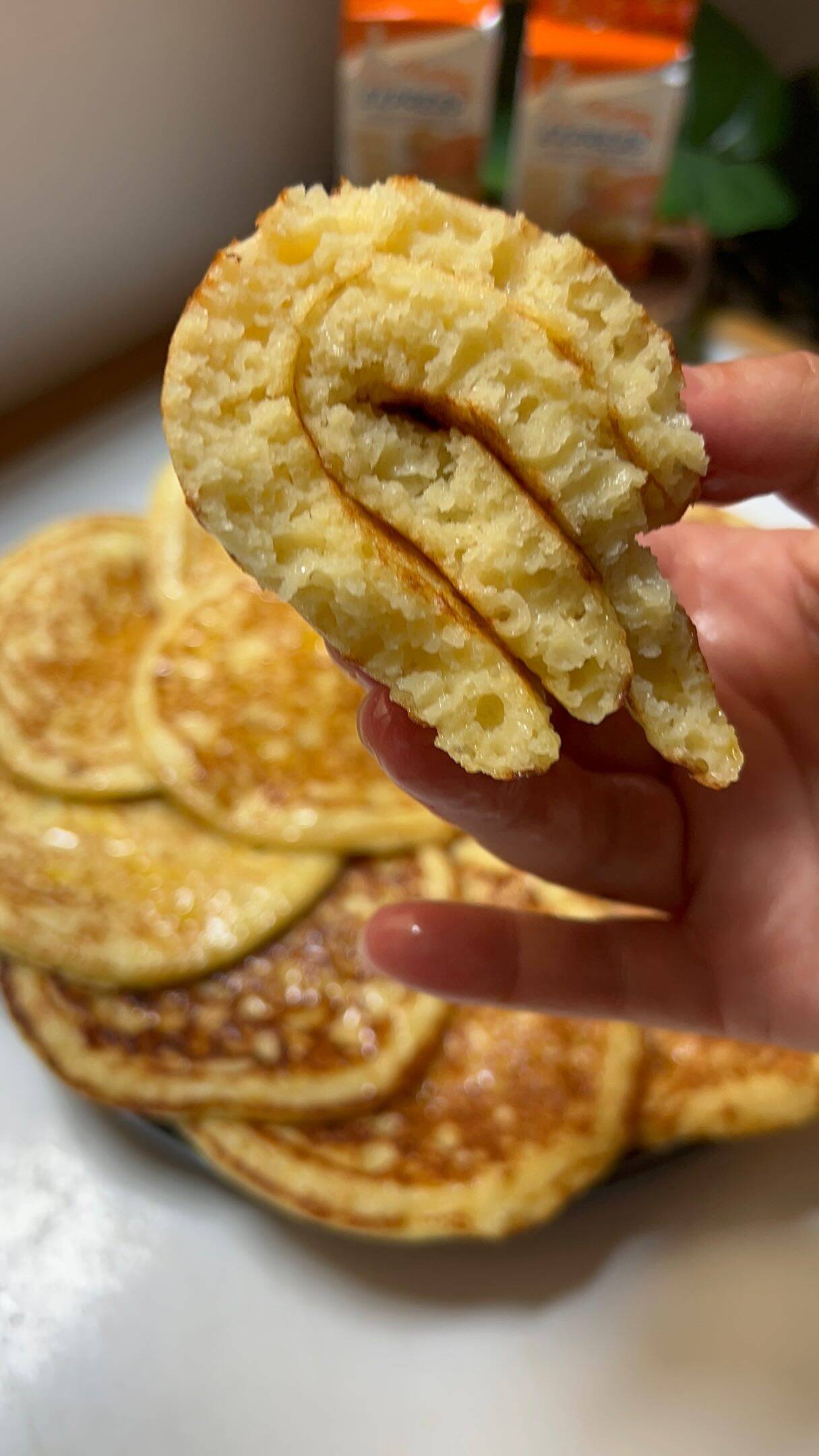 Foto de la receta Panqueques de sémola esponjosos (Mkhanafer)