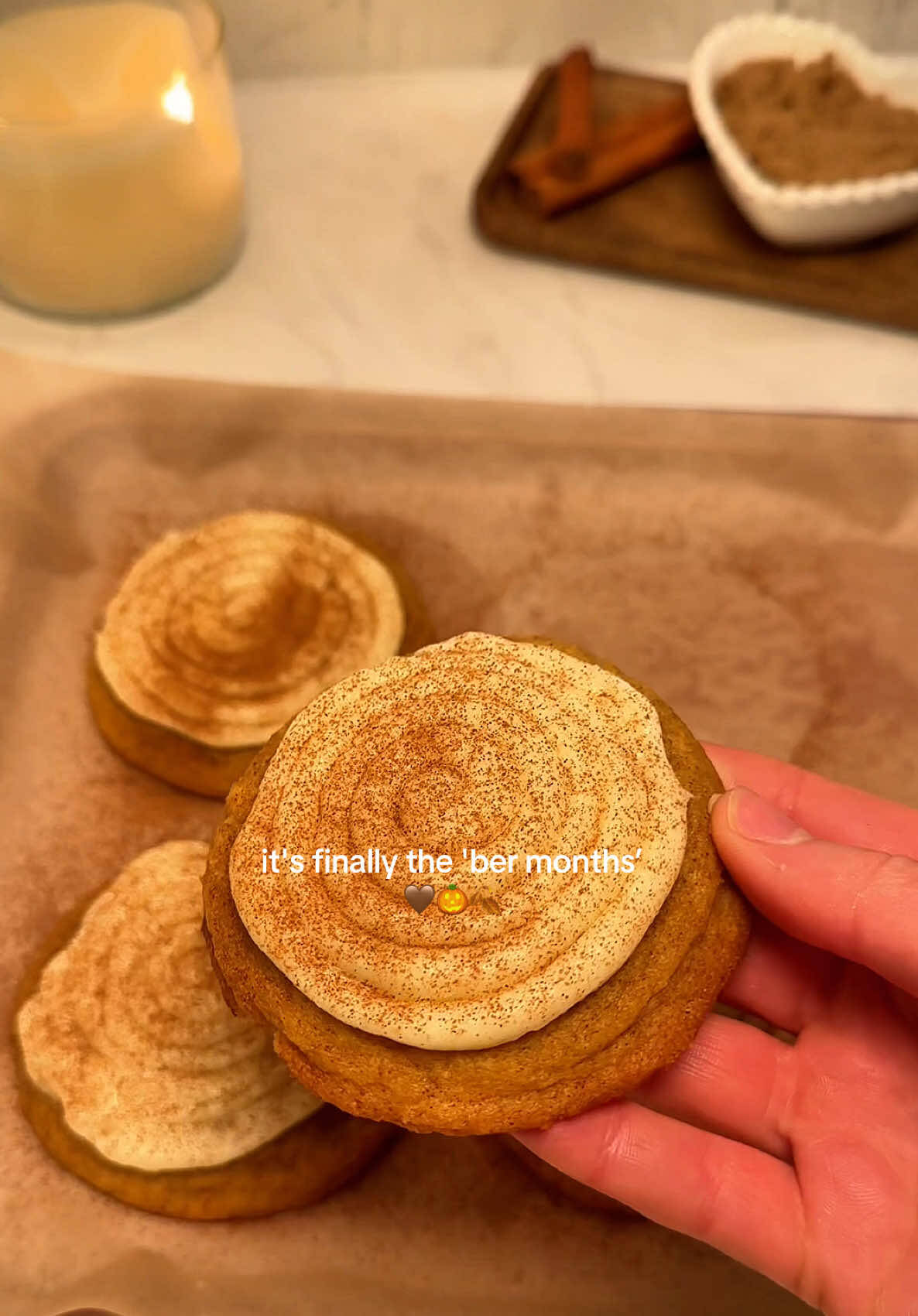 Pumpkin Spice Cookies with Cream Cheese Frosting recipe thumbnail