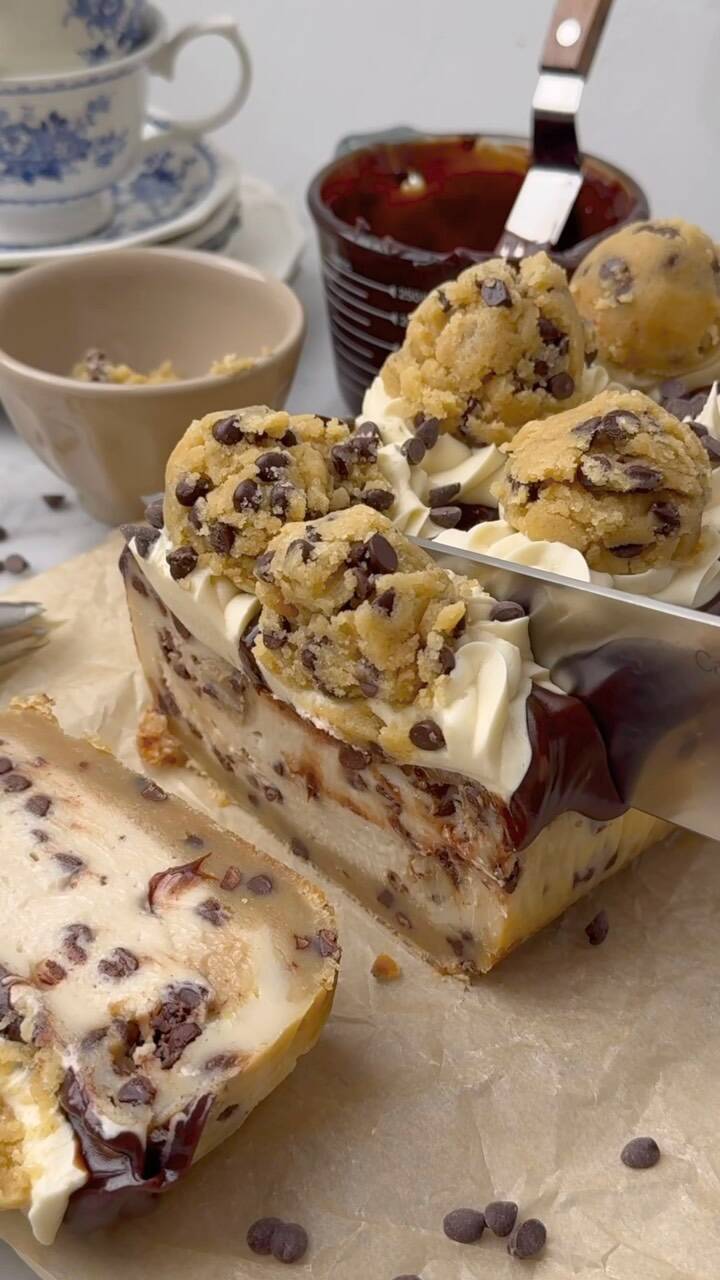 Vegan Small Batch Molten Cookie Dough Basque Cheesecake recipe thumbnail