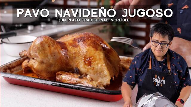 Foto de la receta Pavo relleno al horno con manzana, pasas y pecanas
