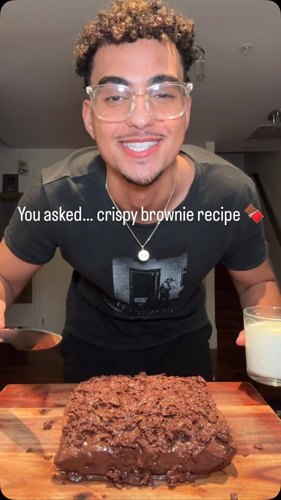 Crispy Cornflake Brownies with Chocolate Topping recipe thumbnail