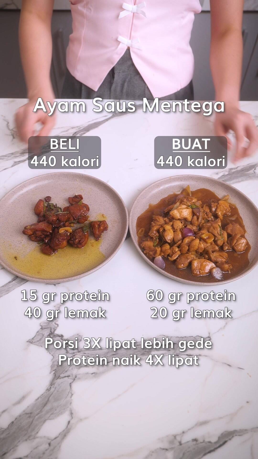 Foto de la receta Pollo en salsa de mantequilla dietético con muslo sin piel