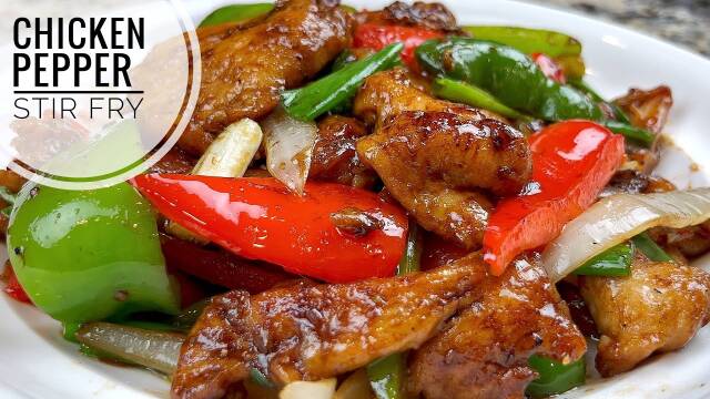 Chicken and Pepper Stir Fry with Vegetables recipe thumbnail