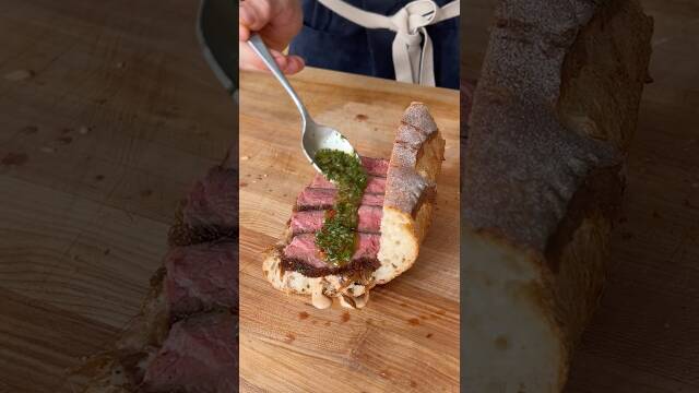 The Best Steak Sandwich with Herb Sauce recipe thumbnail