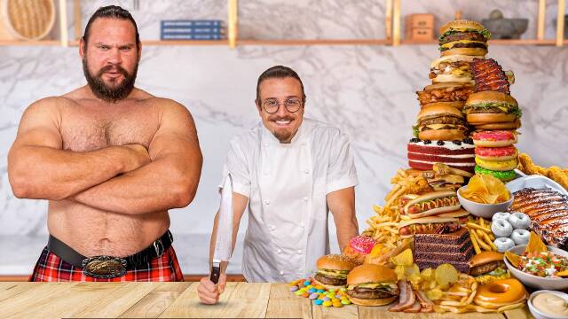 Cooking for the World's Strongest Man: 10,000 Calorie Omakase recipe thumbnail