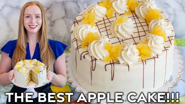 Light & Creamy European Apple Cake recipe thumbnail