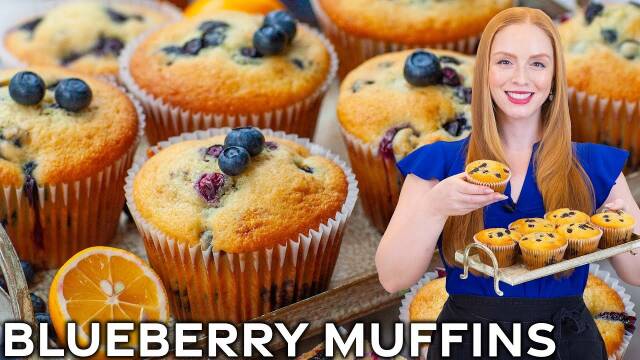 The Best Lemon Blueberry Muffins Recipe recipe thumbnail