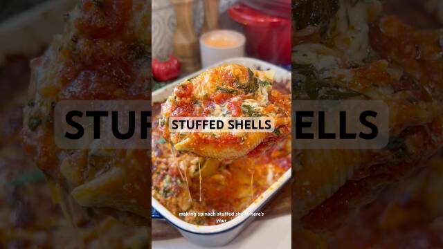 Spinach Stuffed Shells with Ricotta recipe thumbnail
