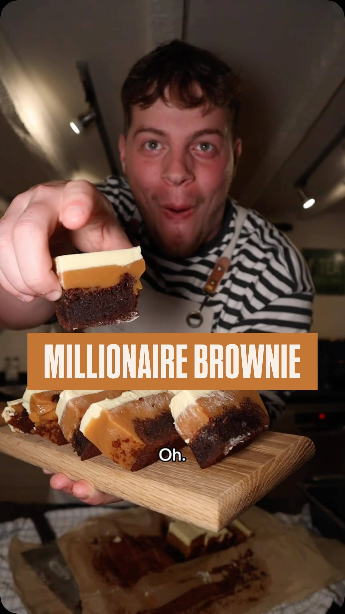 Chocolate Brownies with White Chocolate Topping recipe thumbnail