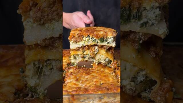 UNA DE MIS PASTAS FAVORITAS: Lasagna con doble relleno! recipe thumbnail