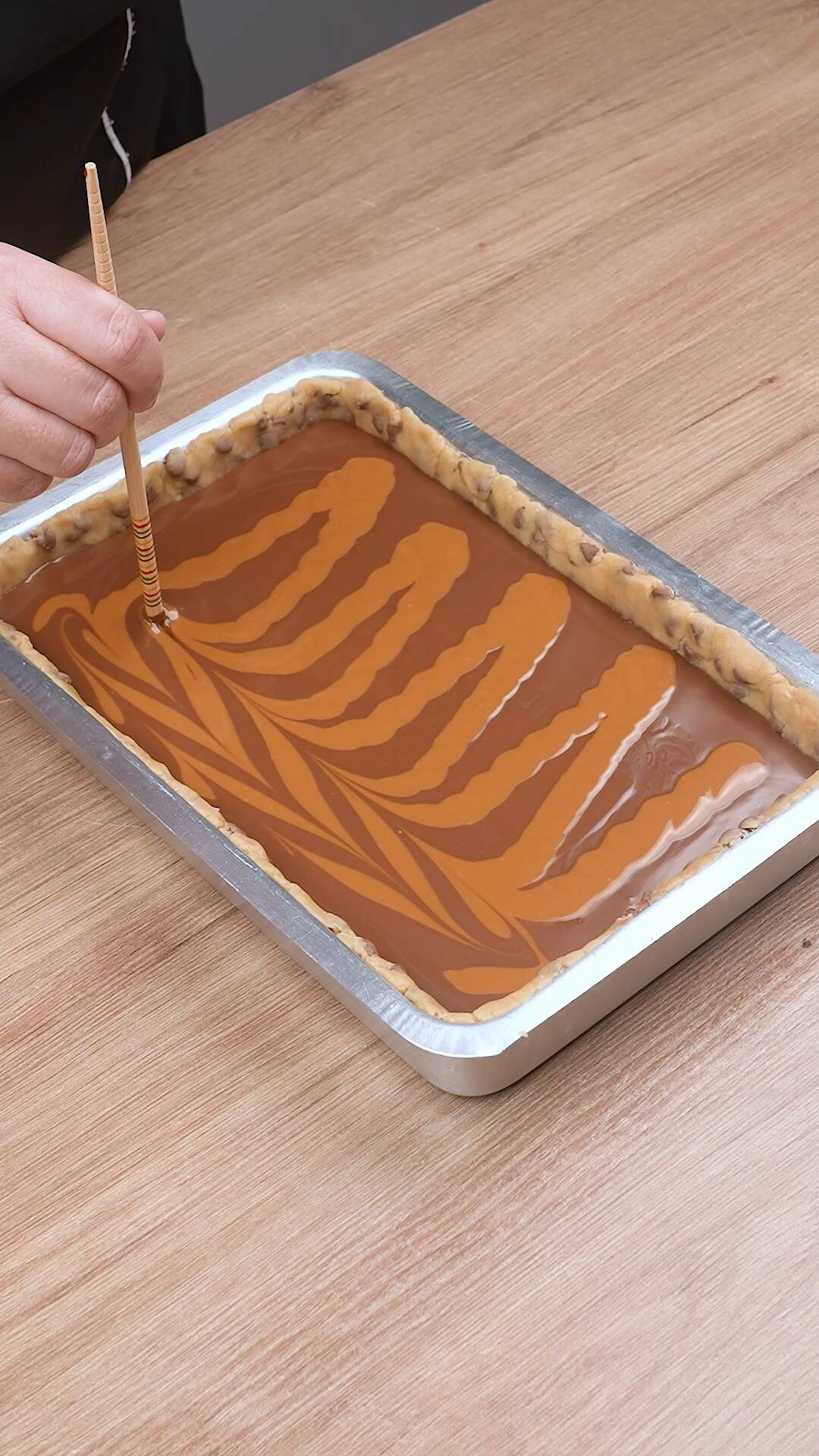Foto de la receta Tarta de cookie con chocolate y crema de galleta especiada