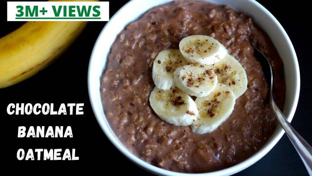 THE BEST OATMEAL RECIPE | HEALTHY JUNK FREE BREAKFAST IDEA | CHOCOLATE BANANA OATMEAL | Bowl To Soul recipe thumbnail