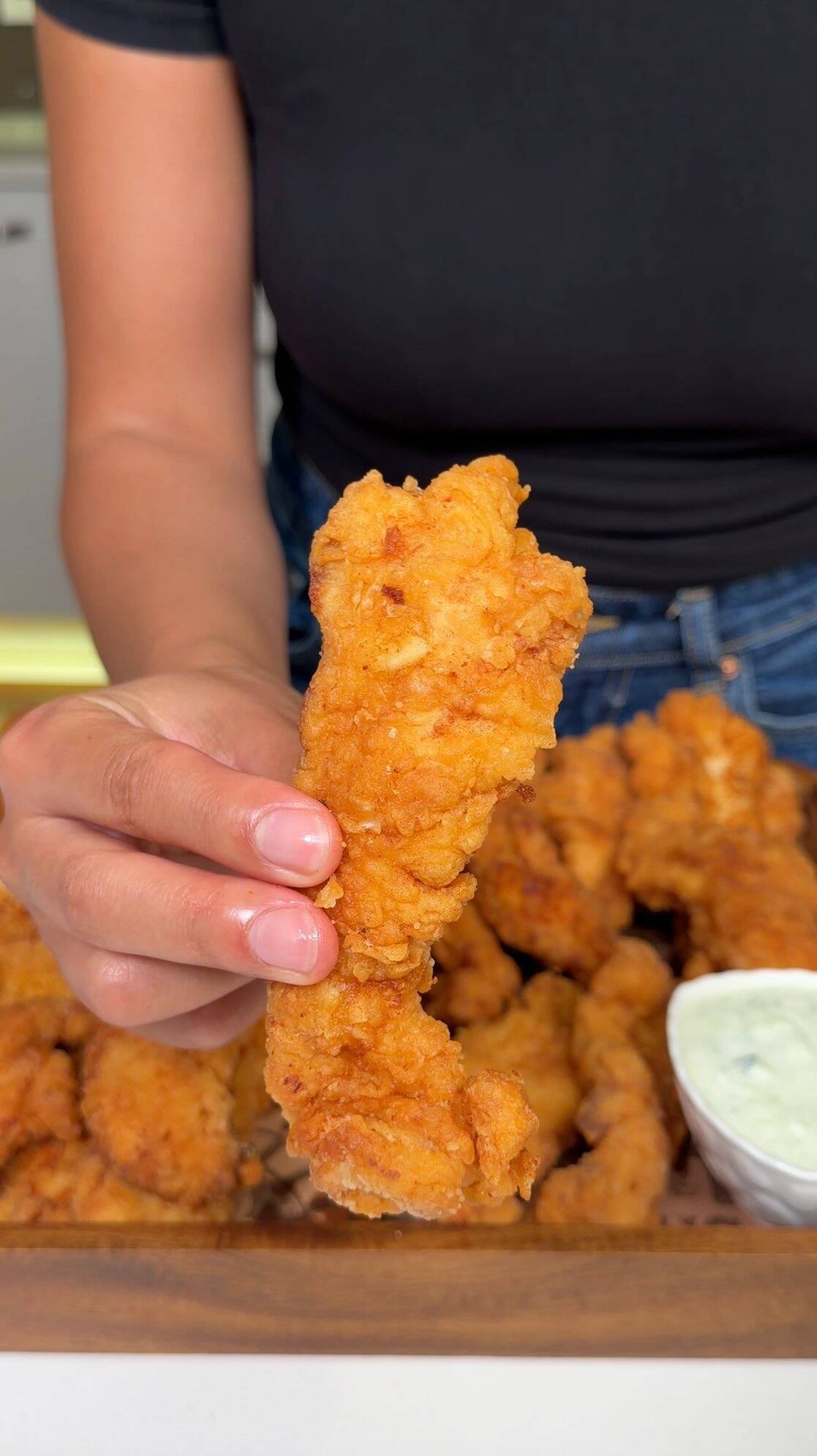 Foto de la receta Crispy Fried Chicken Strips with Garlic and Paprika