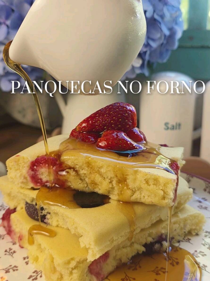 Foto de la receta Panqueques al horno en bandeja con toppings