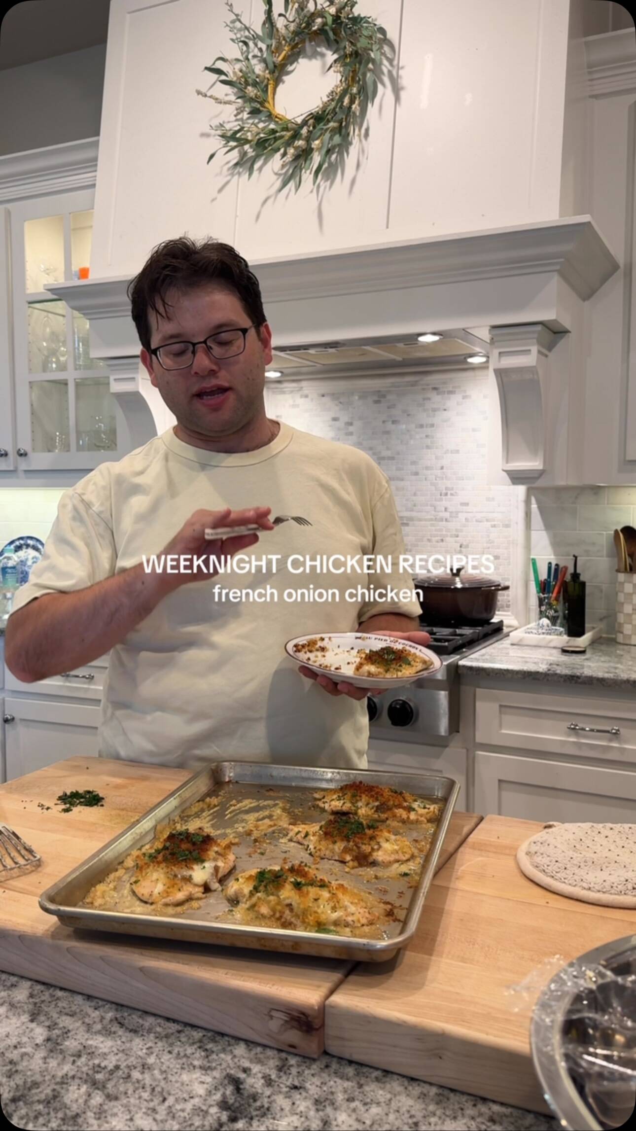 Sheet Pan French Onion Chicken with Gruyere recipe thumbnail