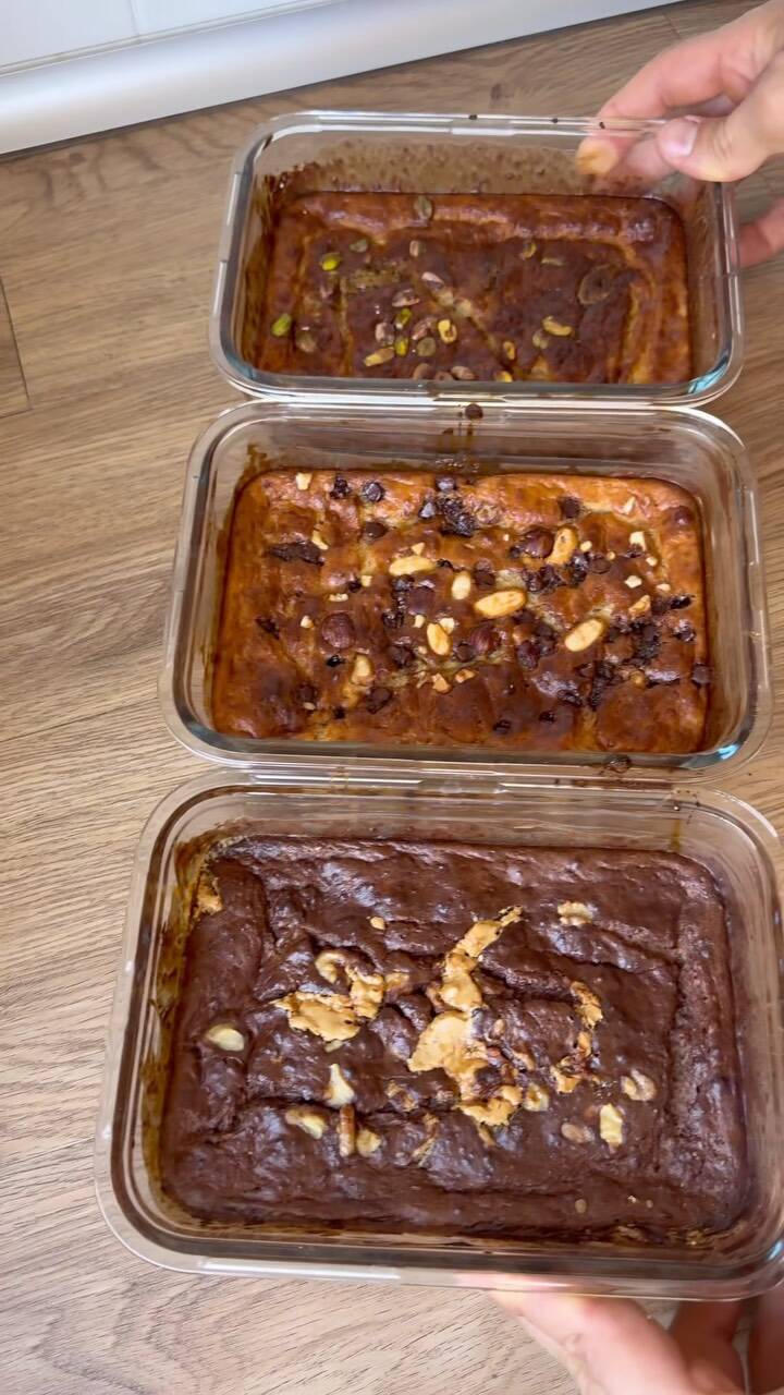 Foto de la receta Bizcocho proteico de plátano y yogur griego