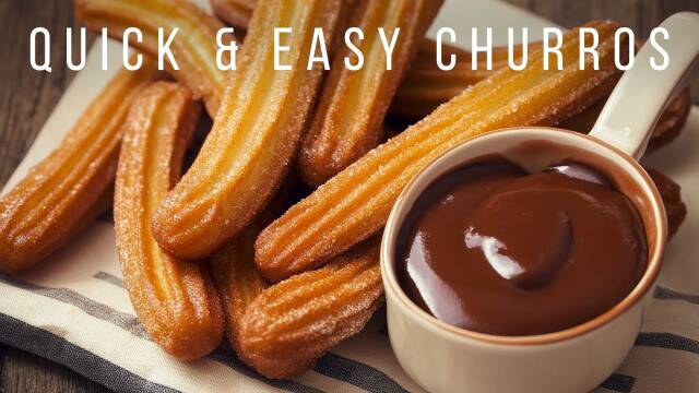 Foto de la receta Homemade Churros with Decadent Chocolate Sauce: A Sweet Treat Adventure