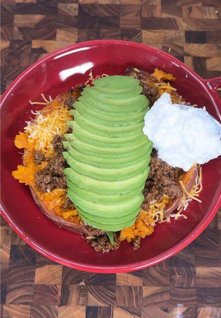 Sweet Potato Beef Bowl with Avocado and Hot Honey recipe thumbnail