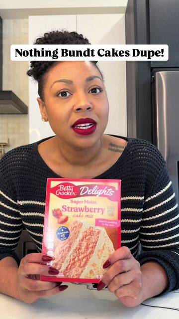 Strawberries and Cream Bundt Cake Dupe with White Chocolate recipe thumbnail
