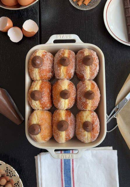 Foto de la receta Berlinesas rellenas de crema de chocolate