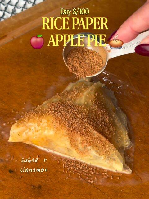 Baked Rice Paper Apple Pie with Cinnamon Sugar recipe thumbnail
